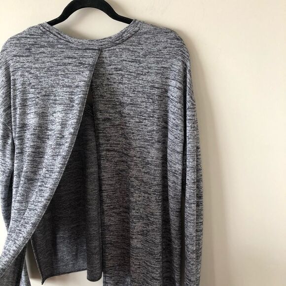 Wilfred Free Heather Grey Long Sleeve Split Back - Picture 3 of 8